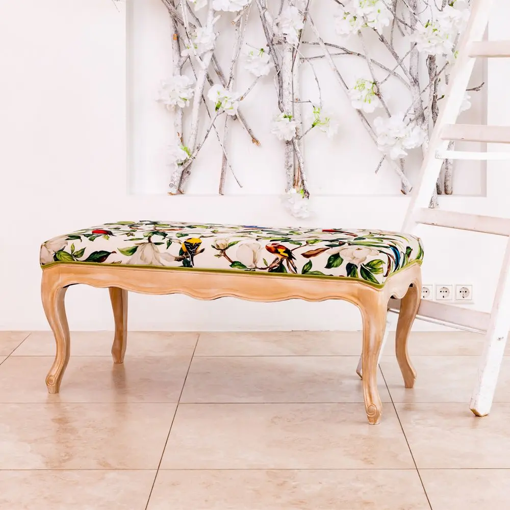 Банкетка гранд «Цветущая аристократка» (лайт голд)