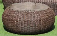 Журнальный столик Барселона из искусственного ротанга,  коричневый