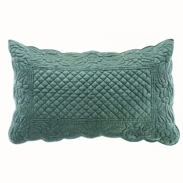 Наволочка декоративная для подушки VELVET ROSE VELLUTTO бирюзовая