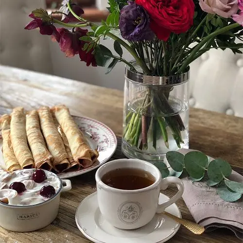 Блины с вишней