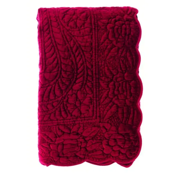Покрывало велюровое VELVET ROSE VELLUTO бордовое 260х260 см