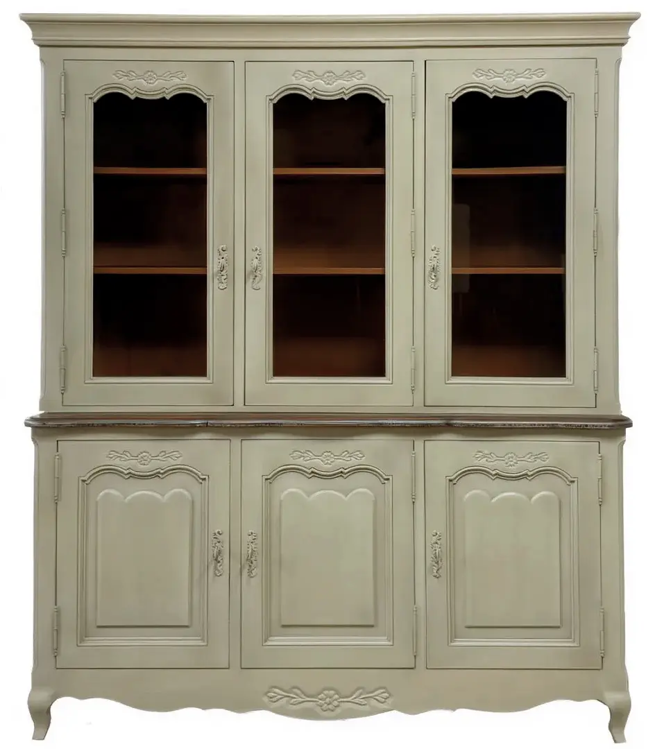 Буфет трехдверный со стеклом Поместье
