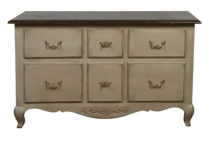 Комод из массива с 6 ящиками Поместье