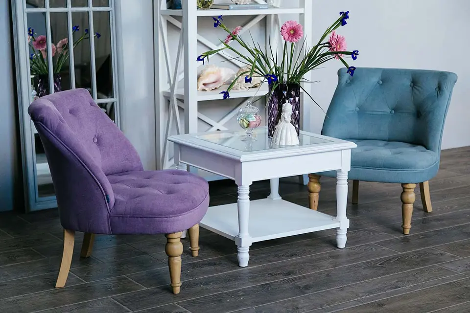 Синий в интерьере