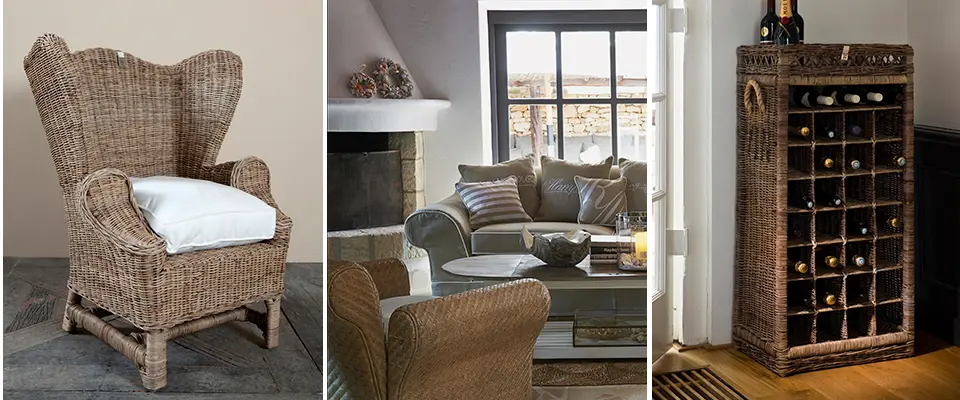 Ротанговая мебель в интерьере