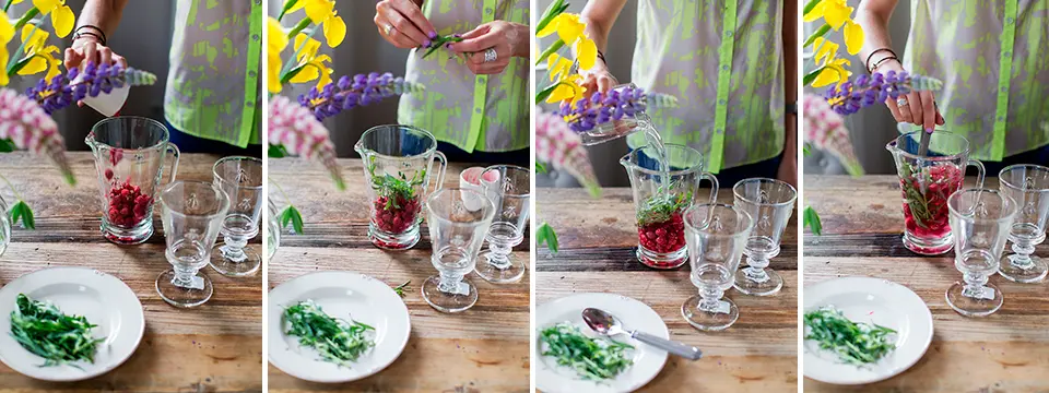 Лимонад из тархуна и малины Лимонад из тархуна и малины