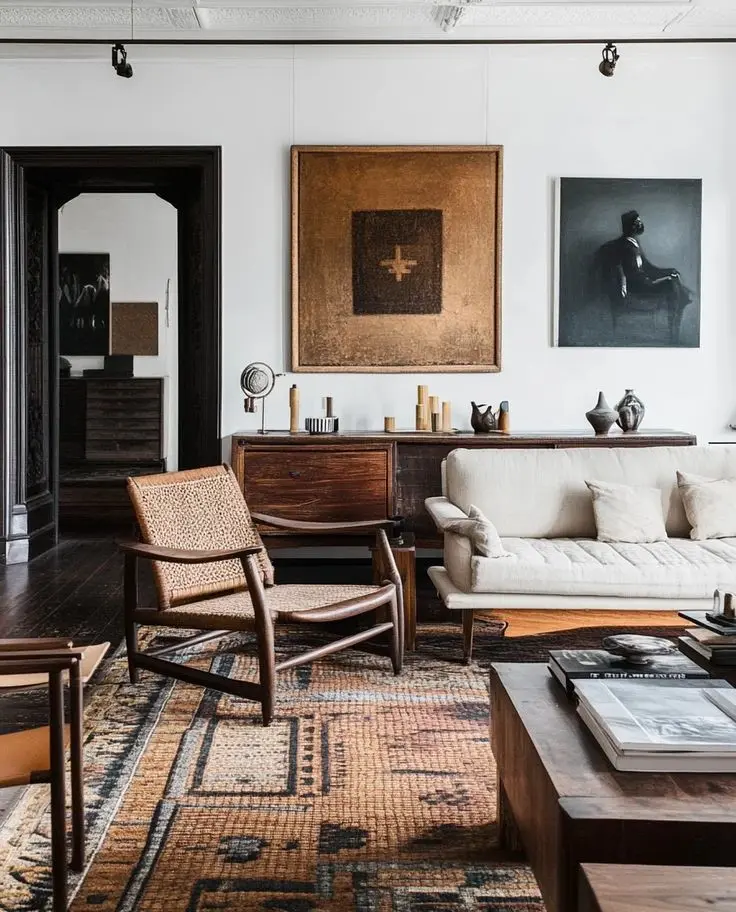 Гостиная с антикварной мебелью