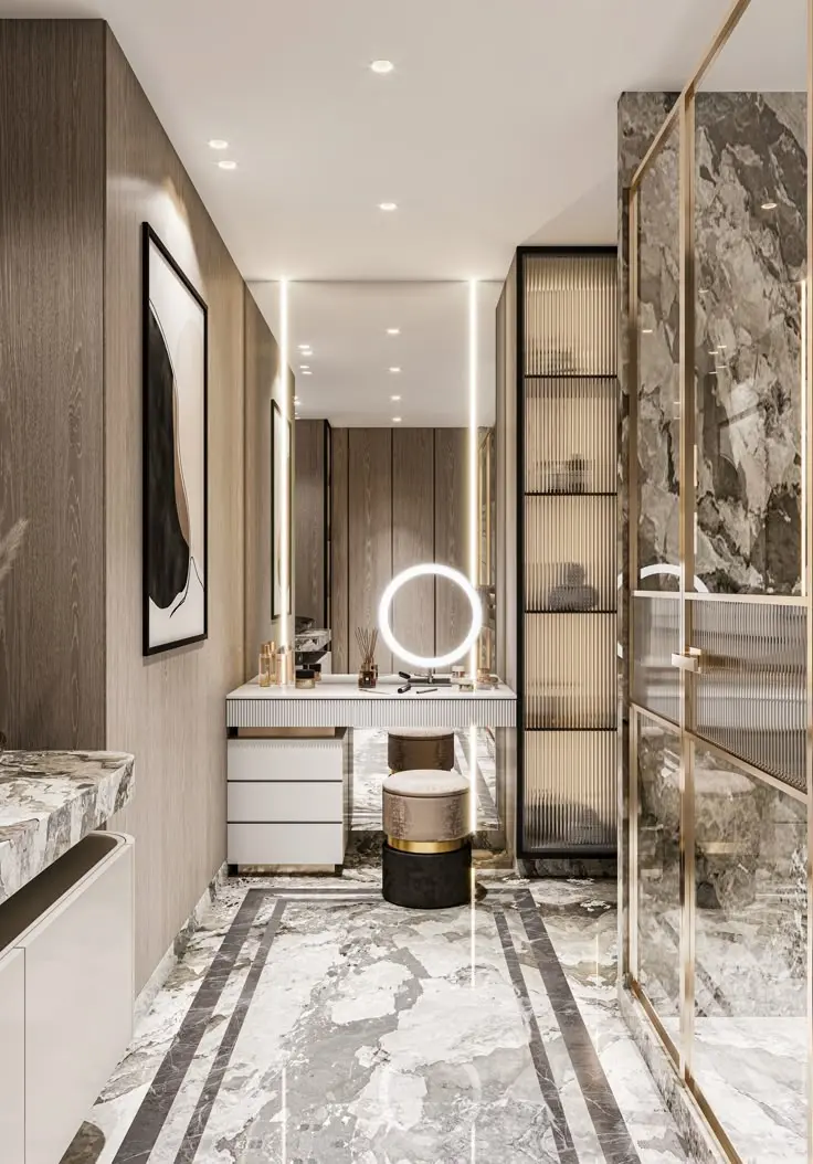 Туалетный столик в ванной комнате