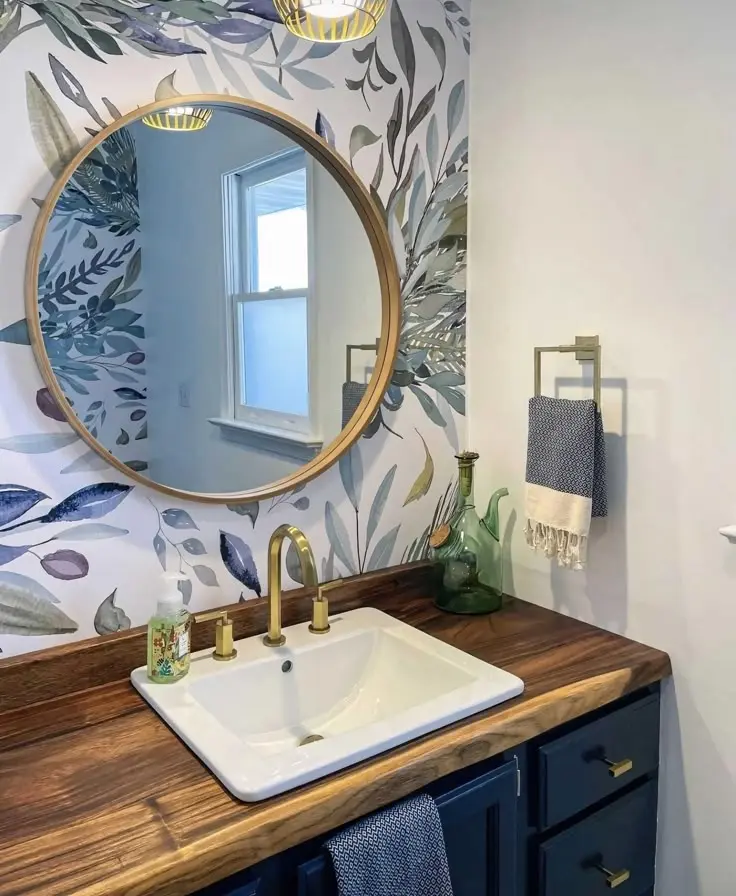 Ванная комната в синих оттенках в стиле Прованс