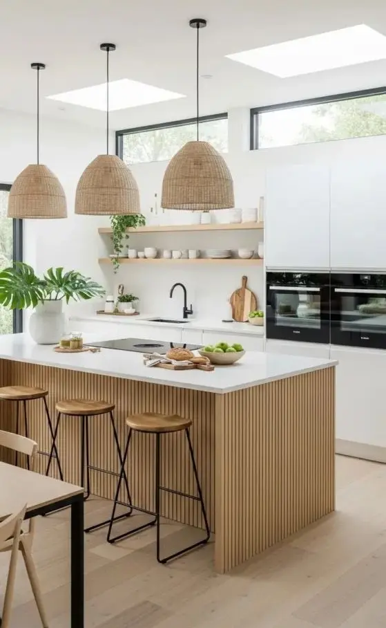 Светлая кухня в стиле Джапанди Светлая кухня в стиле Джапанди