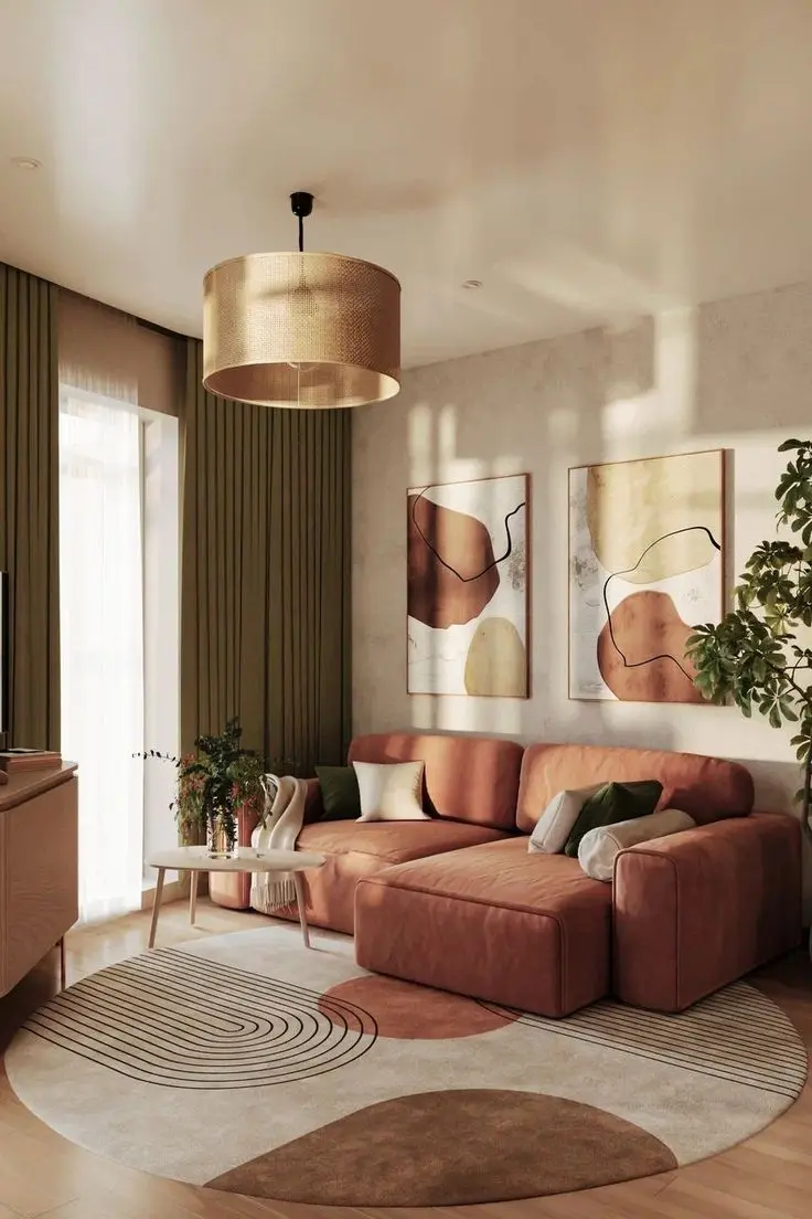 Компактный угловой диван для небольшой гостиной