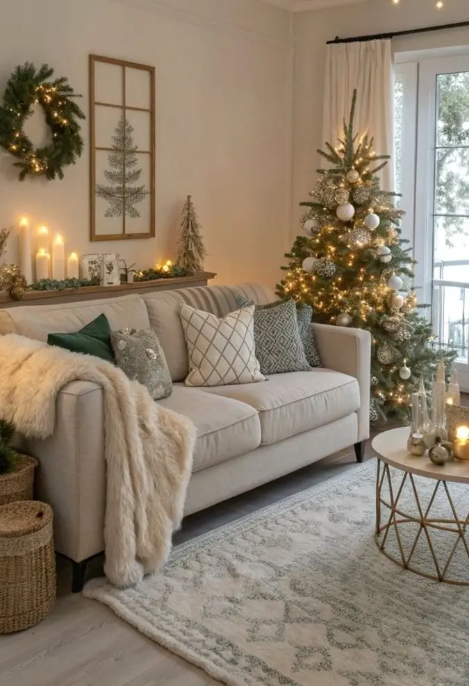 Новогоднее настроение с текстилем Новогоднее настроение с текстилем