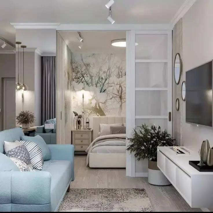 Различные сценарии света в квартире-студии Различные сценарии света в квартире-студии