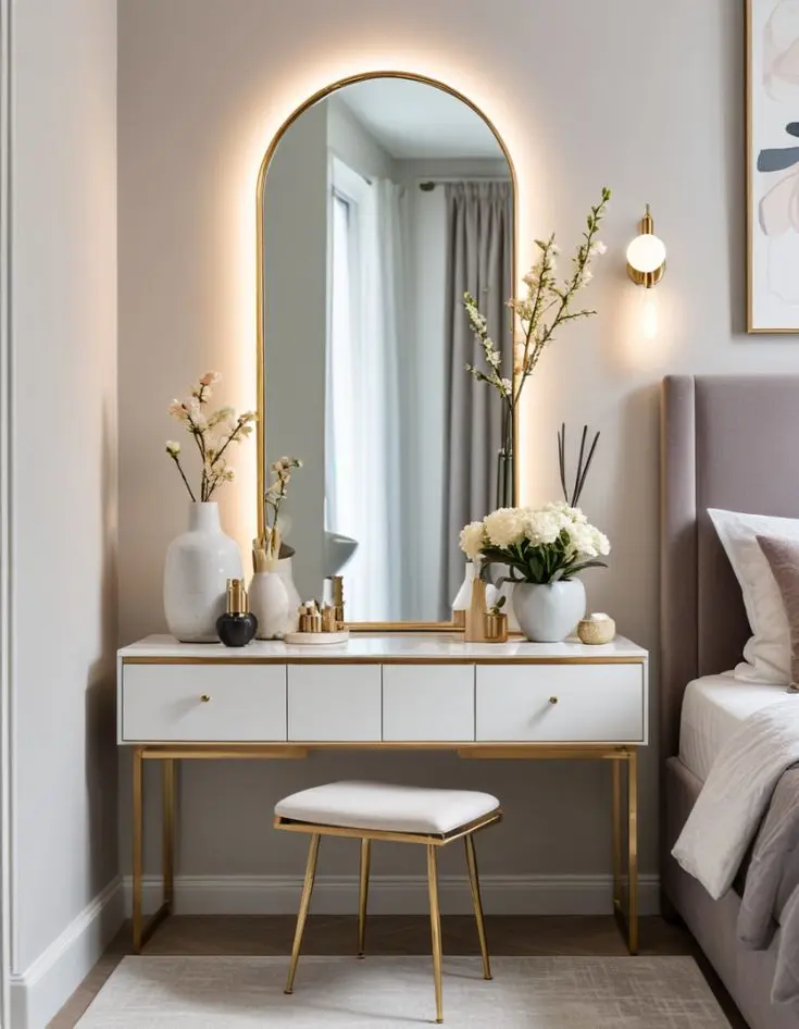 Стильный туалетный столик в современном стиле