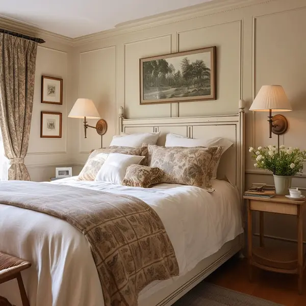 Спальня в бежевых тонах