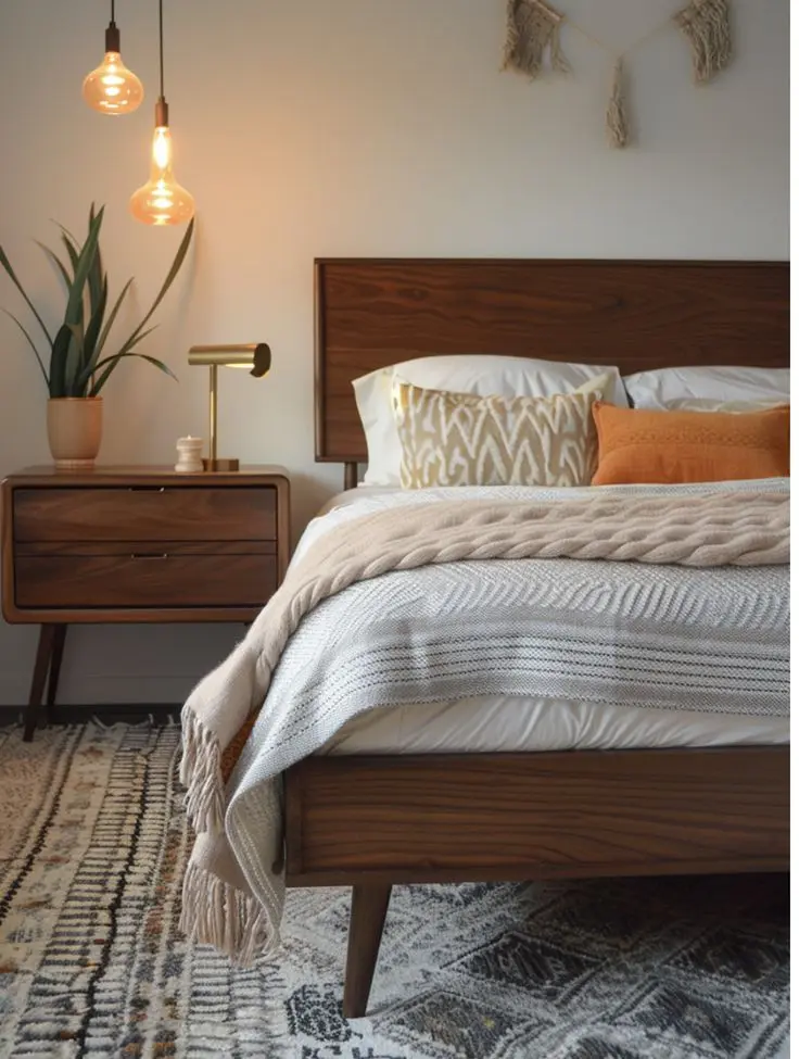 Уютная спальня в ретро стиле Уютная спальня в ретро стиле