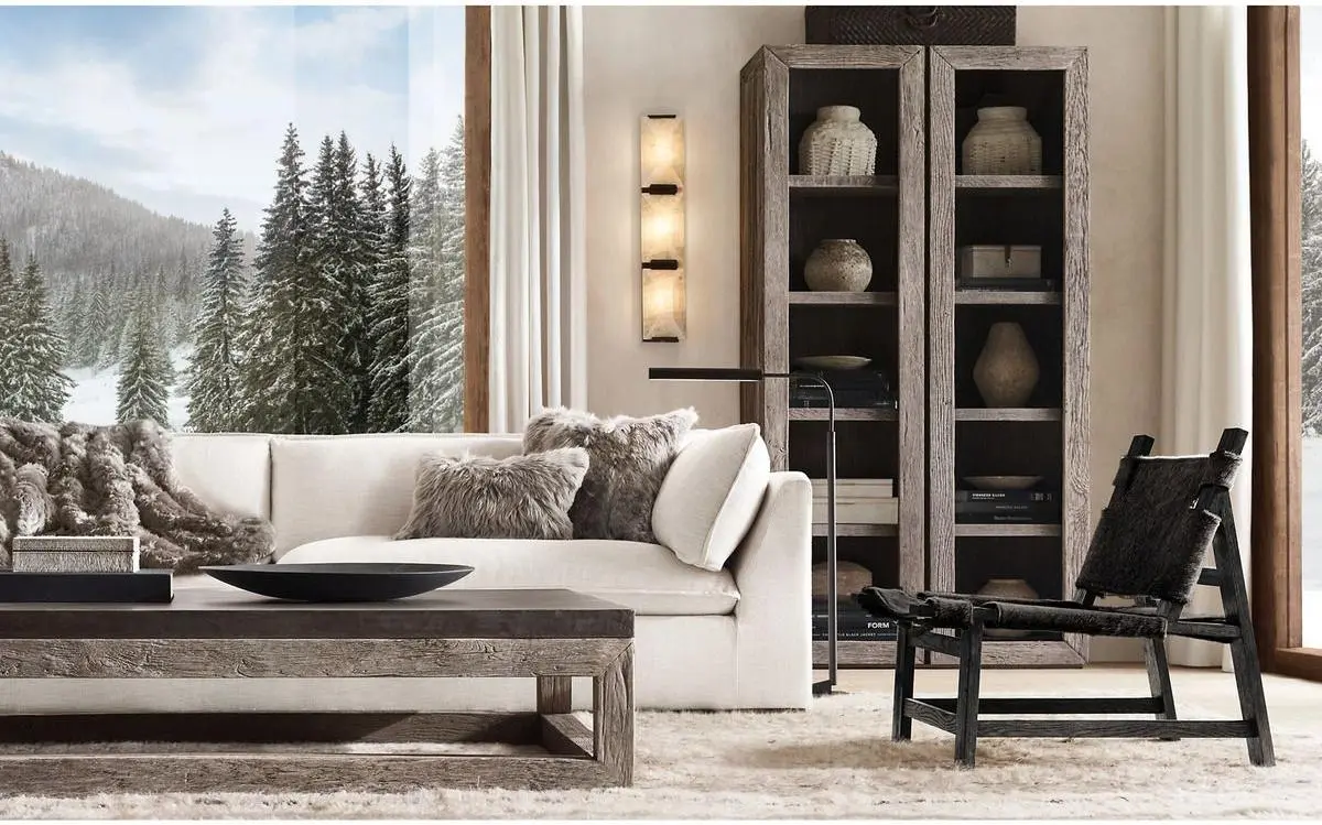 Гостиная в современном стиле с мебелью из массива дерева Инлавка, inlavka.ru