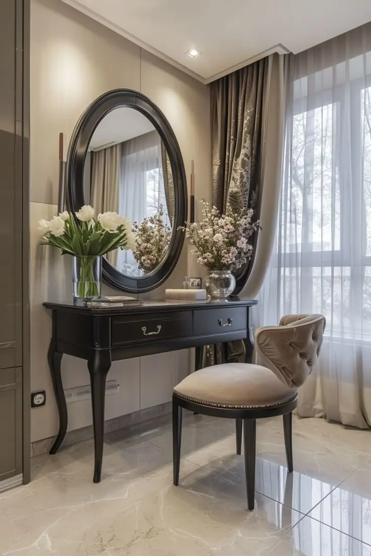 Туалетный столик из массива дерева в классическом стиле