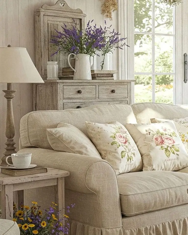 Зона отдыха с торшером в стиле Прованс Зона отдыха с торшером в стиле Прованс