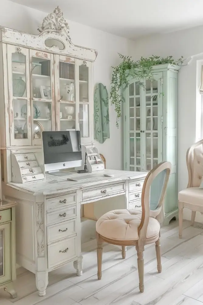 Изящный кабинет в стиле Шебби-шик