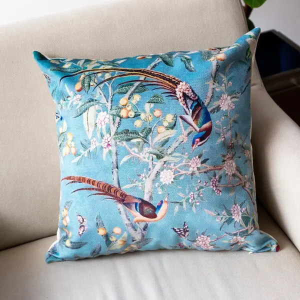 Подушка декоративная «Императорский сад» blue, версия 7