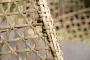 Подвесное кресло-кокон Флоренция из искусственного ротанга, цвет соломенный с серой подушкой