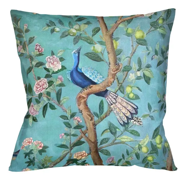 Подушка декоративная «Императорский сад» blue, версия 4