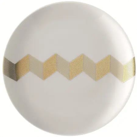 Набор блюдец signature, chevron, D16cm, золото, 4 шт.