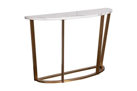 Консоль иск.мрам.Pearl White/мат.зол.120х40х80