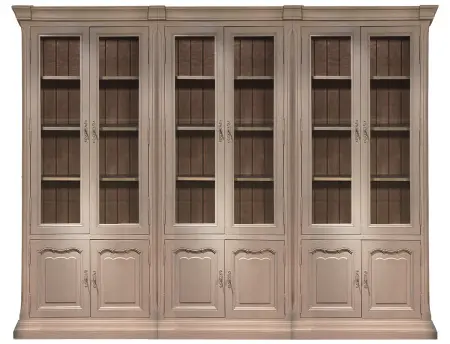 Шкаф книжный стеклянный с полками Поместье