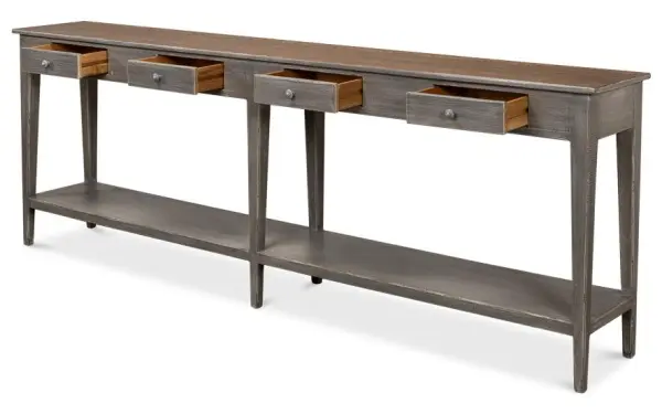 Консоль с четырьмя выдвижными ящиками