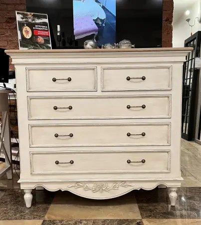 Комод 5 ящиков Марсель New Antique, массив
