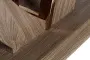 Консоль деревянная со стеклянной столешницей и металлической ножкой орех Piano