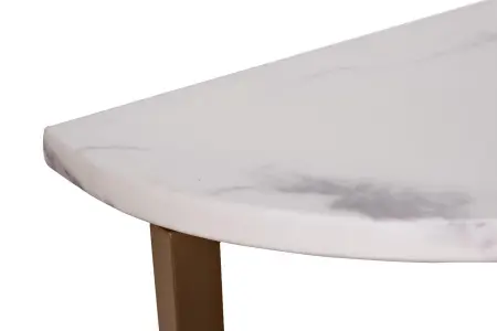 Консоль иск.мрам.Pearl White/мат.зол.120х40х80