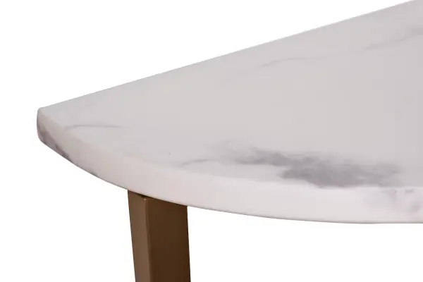 Консоль иск.мрам.Pearl White/мат.зол.120х40х80