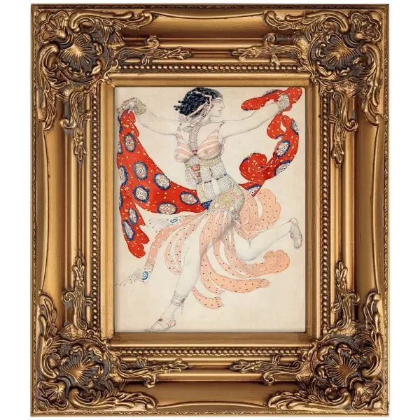 Л.С. Бакст. Эскиз костюма к балету «Клеопатра», 1910 в картинной раме «Шелли»