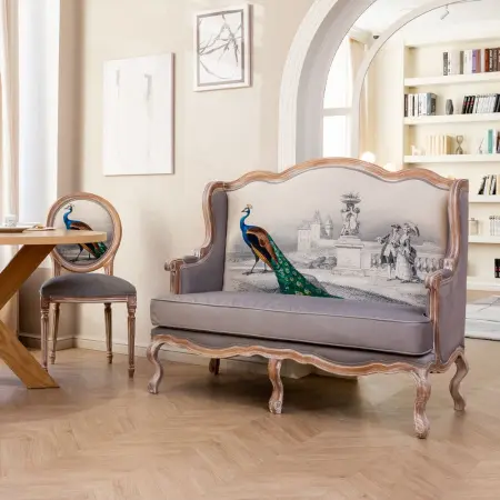 Двухместный диван «Королевская птица» (грей)