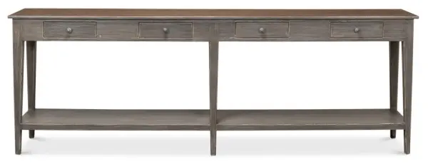 Консоль с четырьмя выдвижными ящиками