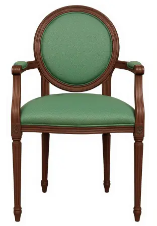 Кресло Медальон Темный дуб зеленое