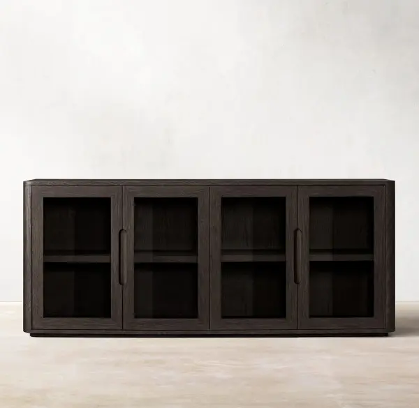 Низ буфета стеклянный  4 - дверный Бретон