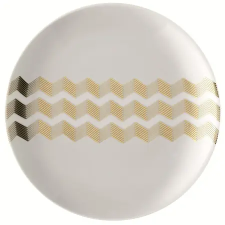 Набор блюдец signature, chevron, D16cm, золото, 4 шт.