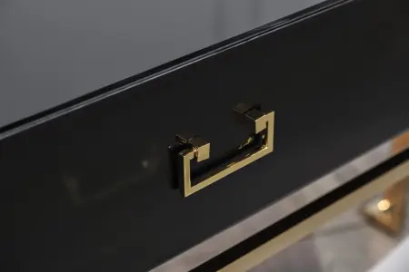 Консоль черная 2 ящика  120х42х77см