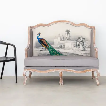 Двухместный диван «Королевская птица» (грей)