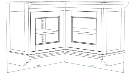 Угловой шкаф верхний Провинция