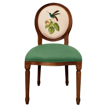 Стул Медальон Райская птица Ver.4 зеленый
