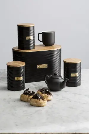 Емкость для хранения чая otto черная 1,4 л