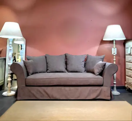 Диван раздвижной Фабиан коричнево-серый (ткань кат. С)