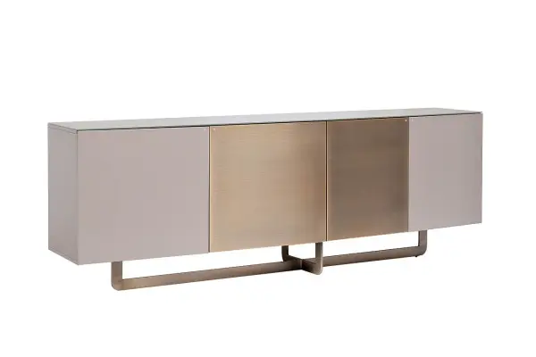 Буфет с дверцами длинный серый 220 см Space