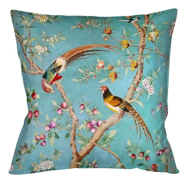 Подушка декоративная «Императорский сад» blue, версия 6