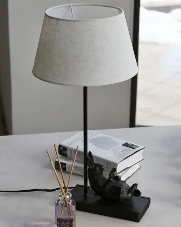 Подарочный набор ножка для абажура Начитанный кролик, абажур и арома-жидкость с палочками В сердц